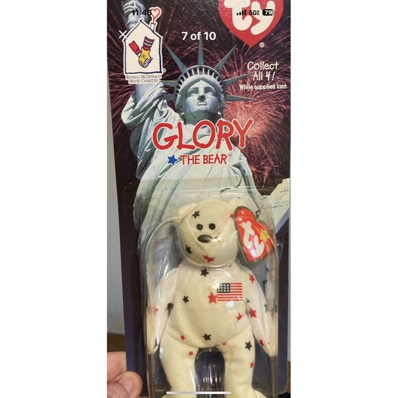 TY McDonalds Beanie Baby Erin Maple Britannia Glory the Bear1999 FULL Set of 4 - Picture 10 of 12